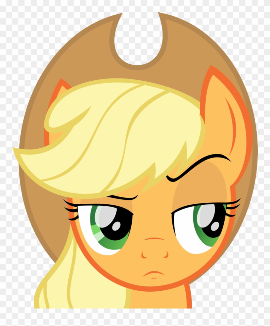 **ichtudirweh Rolled Image** - Applejack Face Clipart