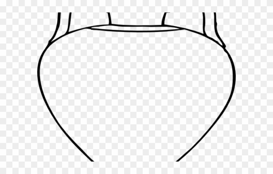 Cooking Pan Clipart Colouring Page - Greek Vase Outline - Png Download