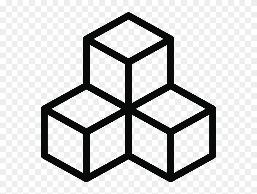 Negotiation Cornerstones - Cube Icon White Clipart