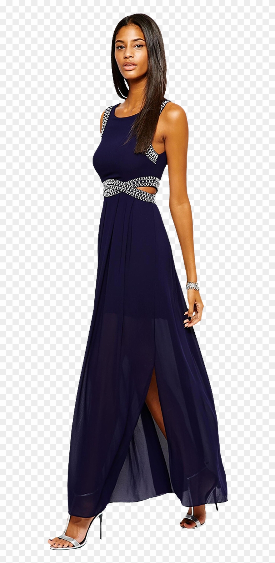 Elegant People - Tfnc Navy Maxi Dresses Clipart