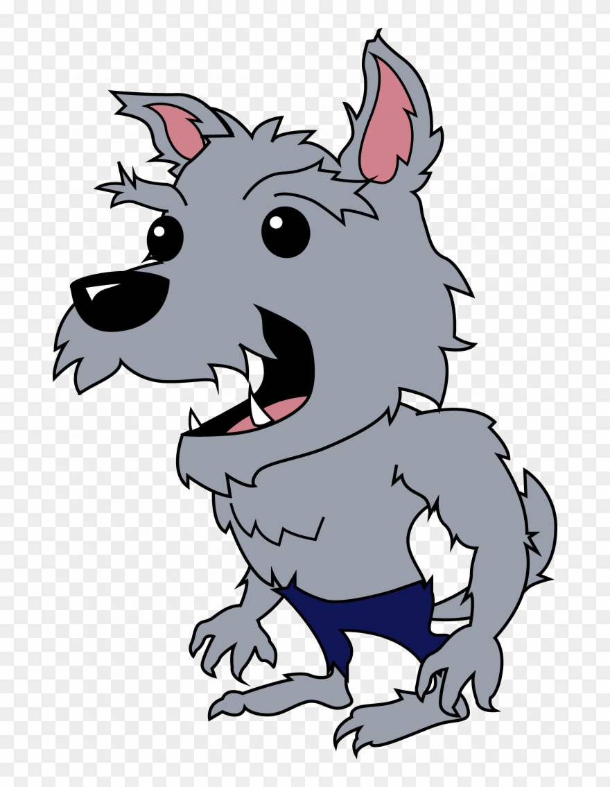Medium Size Of How To Draw A Cartoon Wolf Standing - Werewolf Cartoon Clipart - Png Download