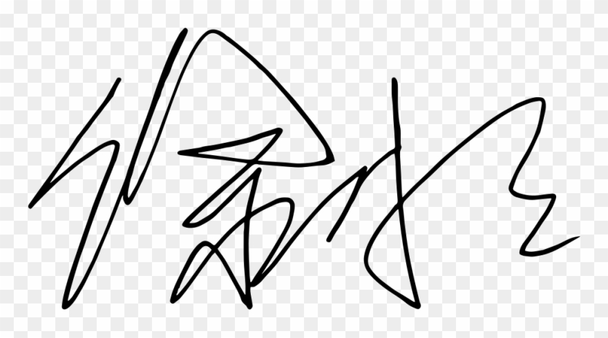 Signature Png - Line Art Clipart