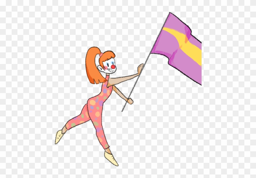 Download Color Guard Clown - Cartoon Clipart (#3517103) - PinClipart