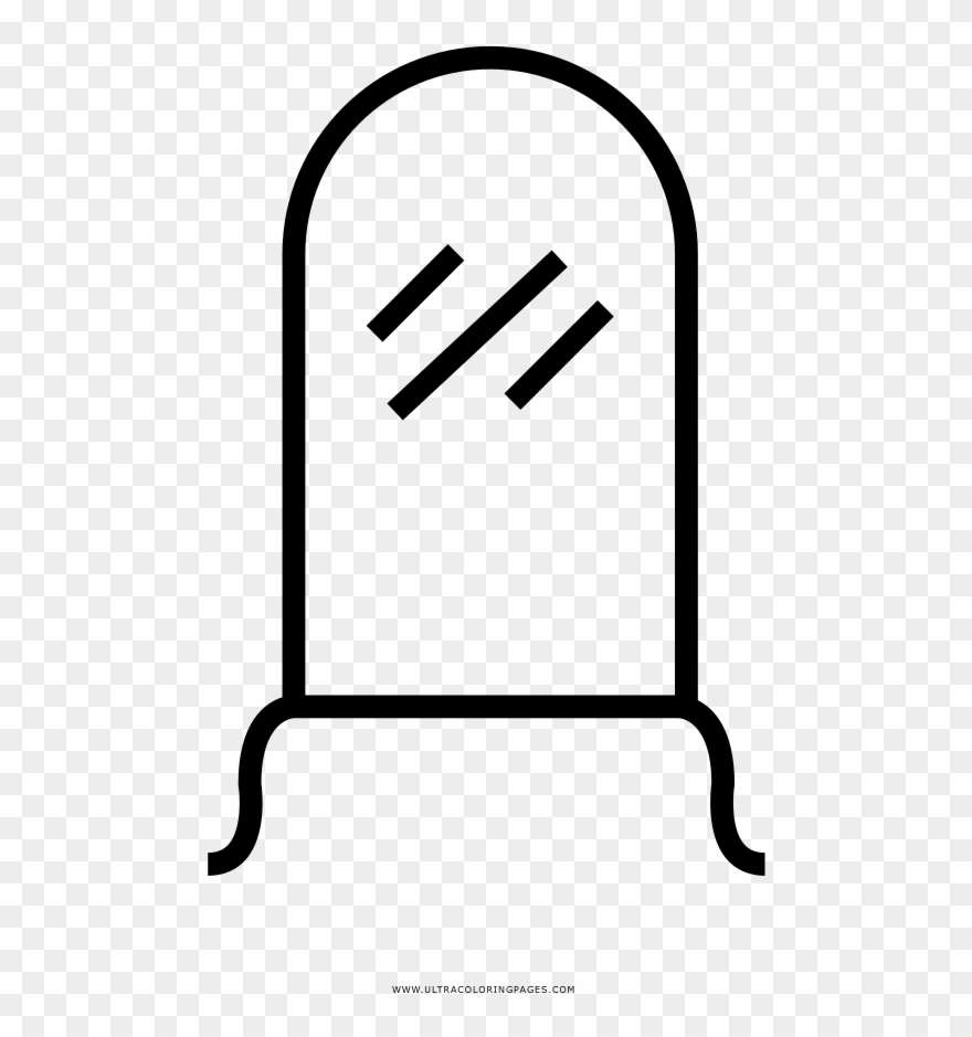 Espejo Página Para Colorear - Sign Clipart