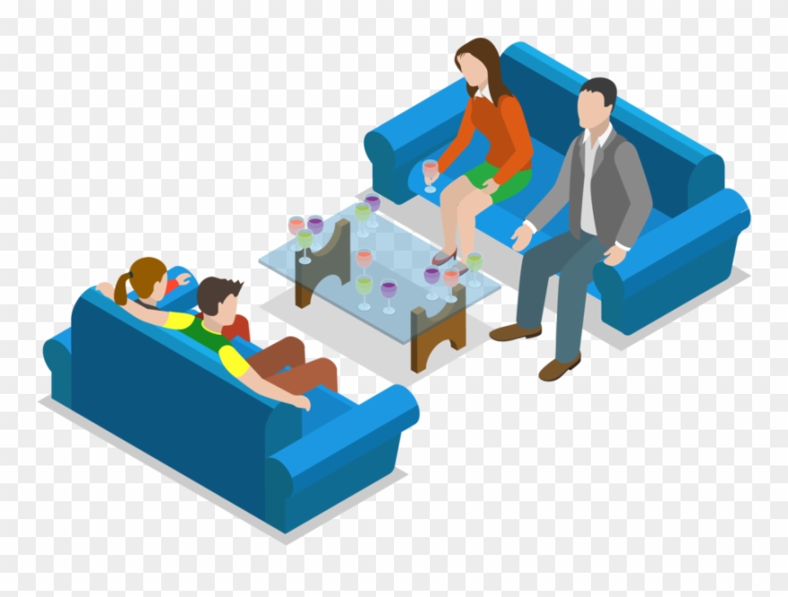 Taste Test-01 - Isometric Restaurant People Clipart