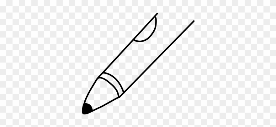 Drawn Pen Transparent - Line Drawing Of Pen Clipart