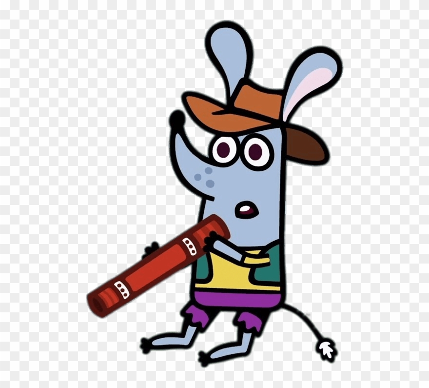 Boj Character Pops Blowing The Didgeridoo Clipart