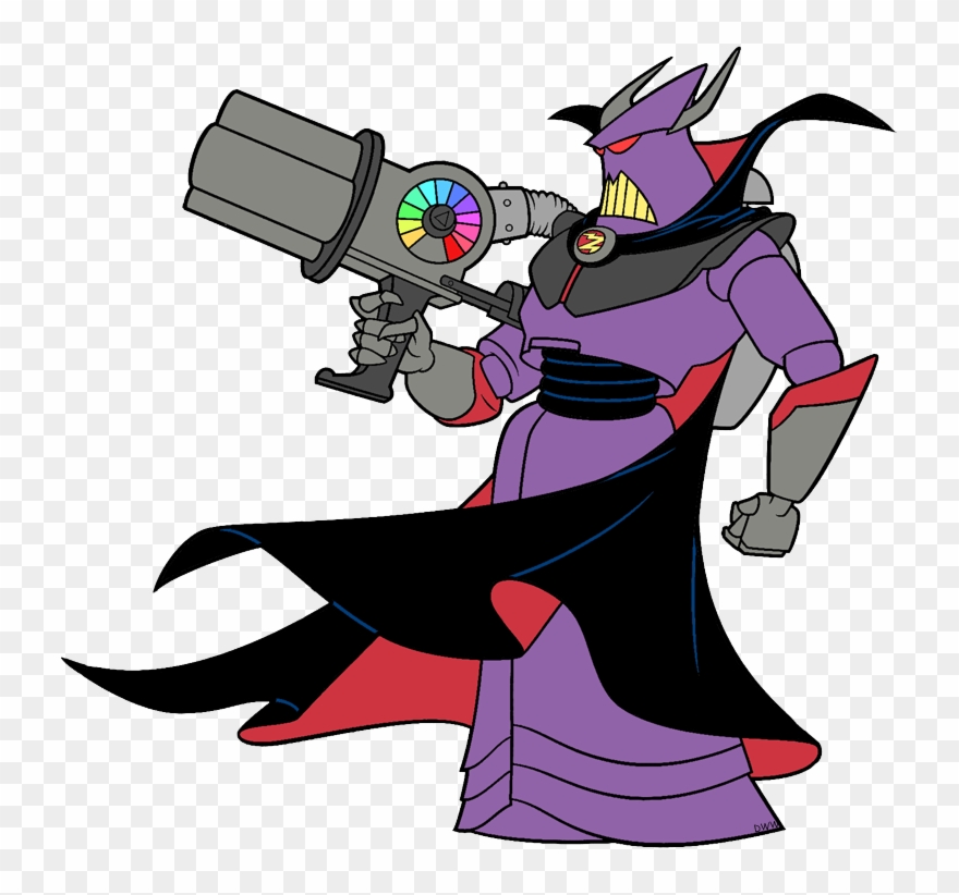 Emperor Zurg Holding His Gun - Cartoon Clipart
