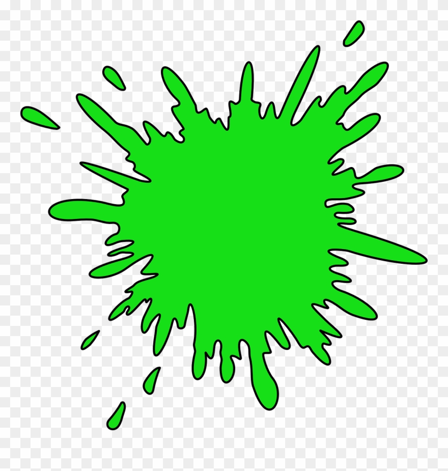 Splat Green Mess - Splash Clip Art - Png Download
