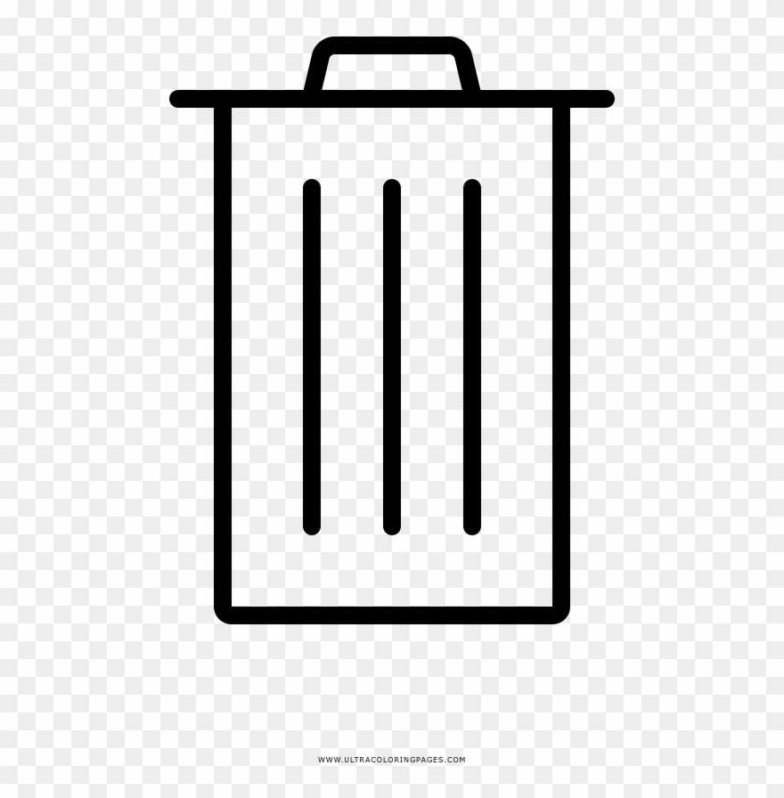 Trash Can Coloring Page Clipart