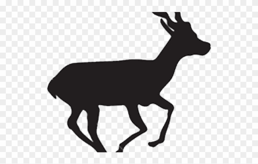 Black Buck Antelope Silhouette Clipart
