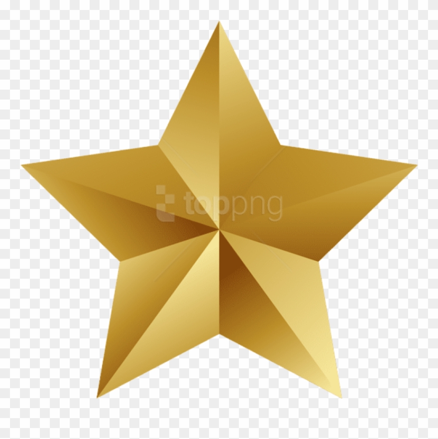 This Png File Is About Star , Clipart , Gold , Geometrically - Transparent Background Star Clipart