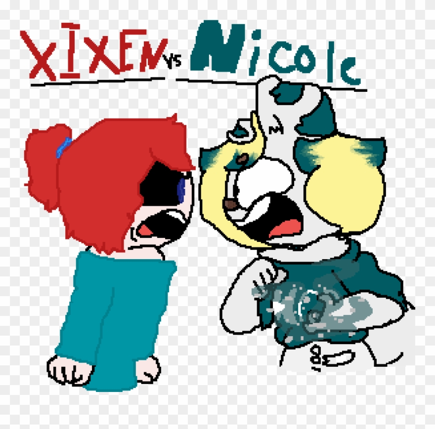 Xixen Vs Nicolee - Cartoon Clipart