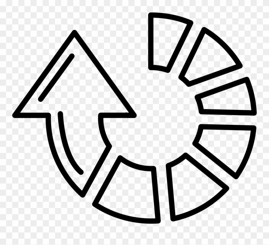 Clockwise Circular Arrow Of Gross Broken Outlined Line - Broken Circle Arrow Clipart