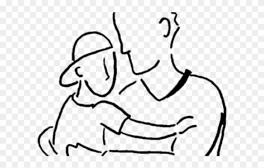 Hug Clipart Father And Son - Father - Png Download