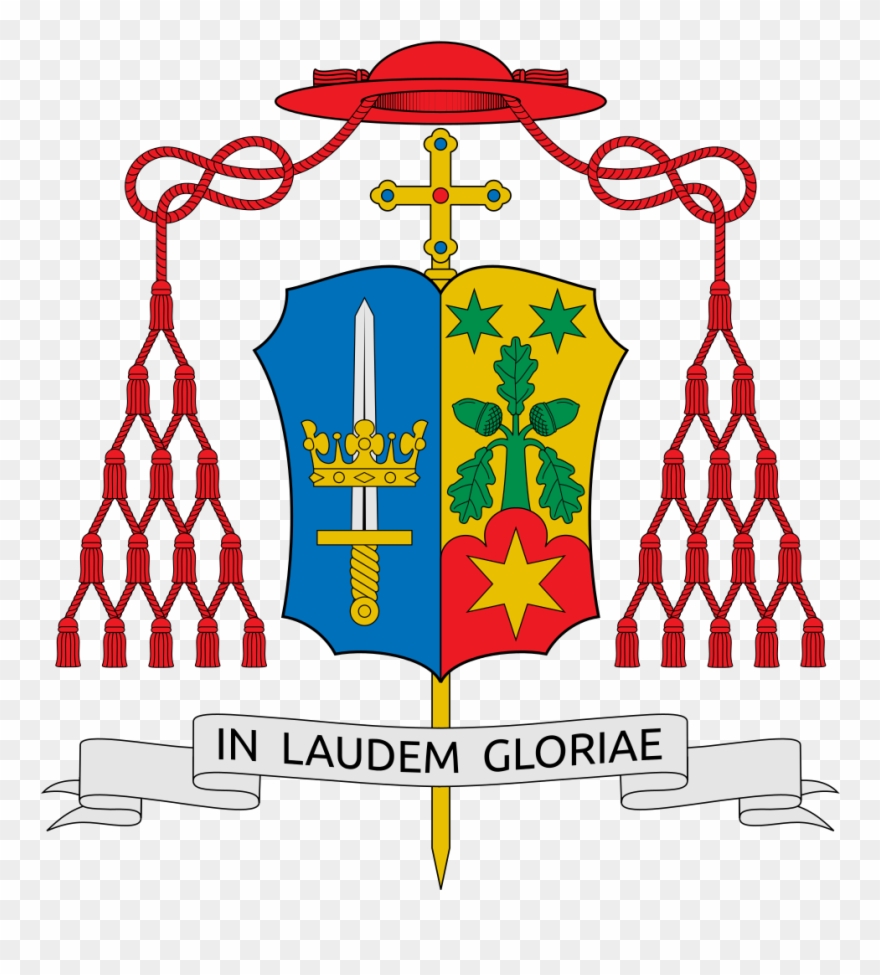 Banner Royalty Free Stock Cardinal Svg Marshall - Cardinal Montini Coat Of Arms Clipart