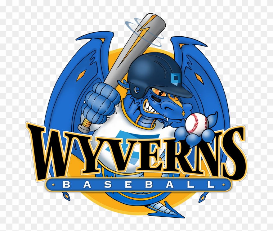 Wyvern Baseball Mascot - Quinsigamond Community College Clipart