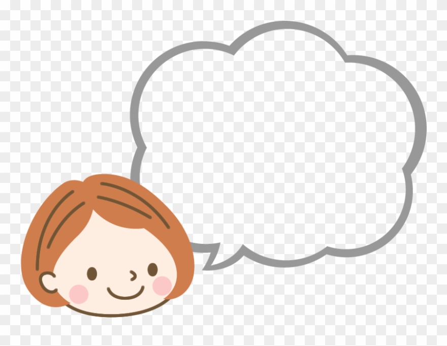 かわいい女性の吹き出し素材（ボブヘア） Clipart