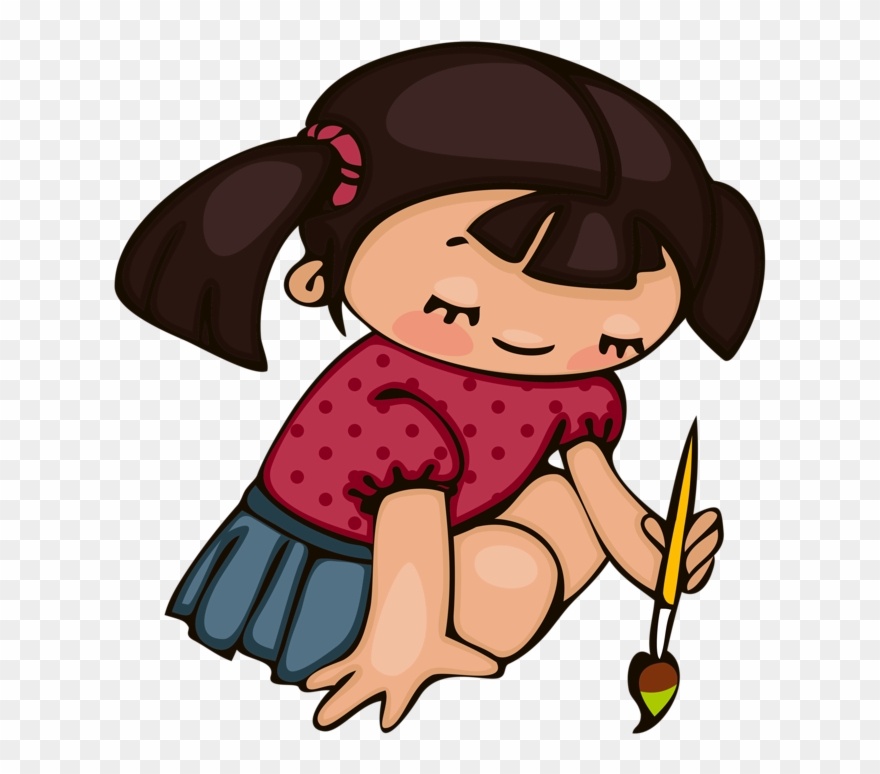 Фотки Clip Art, Kindergarten, Little Girls, Drawings, - Drawing - Png Download