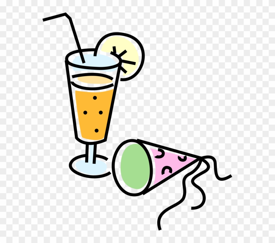Vector Illustration Of Mixed Drink Cocktail Alcohol Clipart