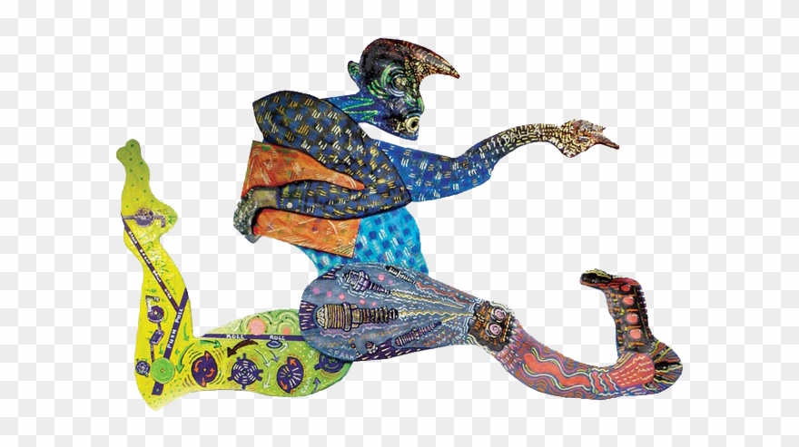 Wood, Acrylic Paint, Paper, Wax - Illustration Clipart