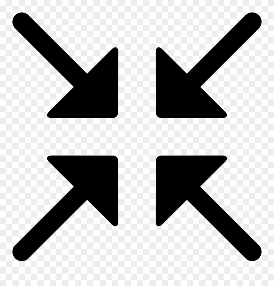 Png Shrink - Exit Full Screen Icon Clipart