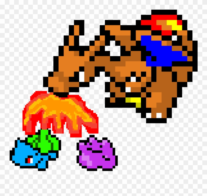 Charizard Being Mean To Minors - Pokemon Pixel Art Charizard Clipart