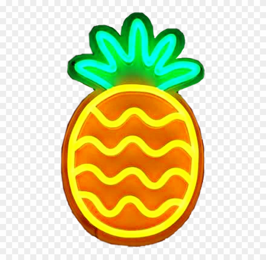 Neon Light Signs Pineapple Clipart