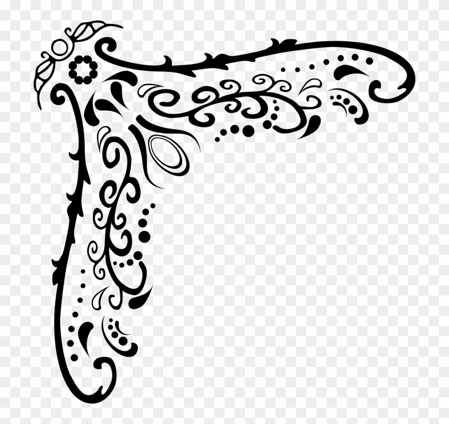 Medium Image Free Clipart Corner Flourish Png Download 3525466 Pinclipart