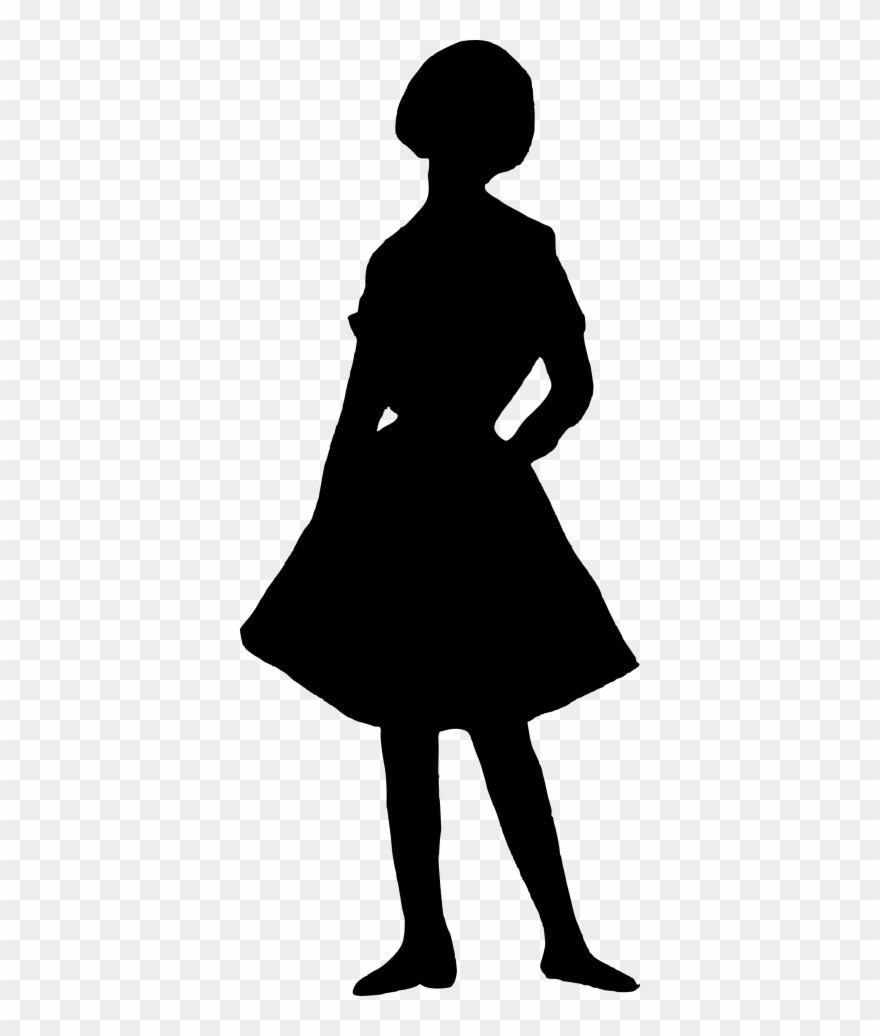 Silhouette Images Clip Art - 7 Years Girl Silhouette - Png Download