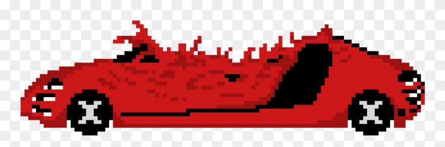 Destroyed Car Red Clipart