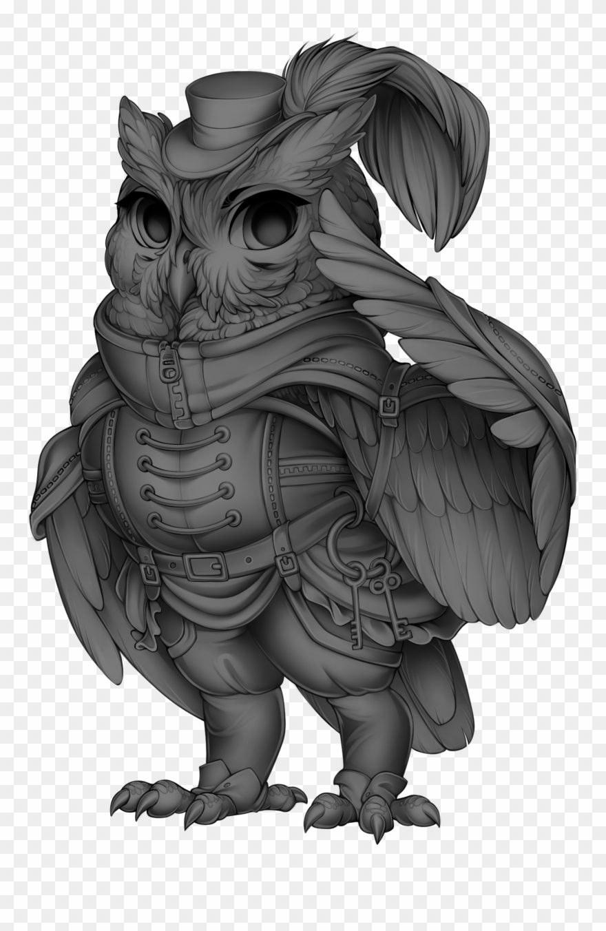 Full Size Of How To Draw Cartoon Owl Eyes 2 A Drawing - Drawing Steampunk Owl Clipart