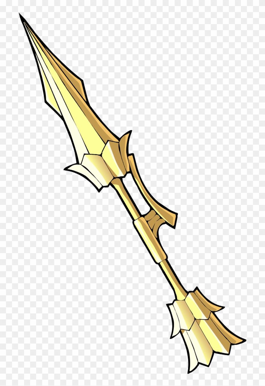 Goldforged Lance - Brawlhalla Skyforged Spear Clipart