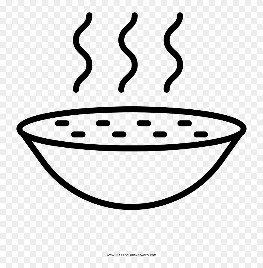 Soup Coloring Page - Dibujos Para Colorear De Sopa Clipart