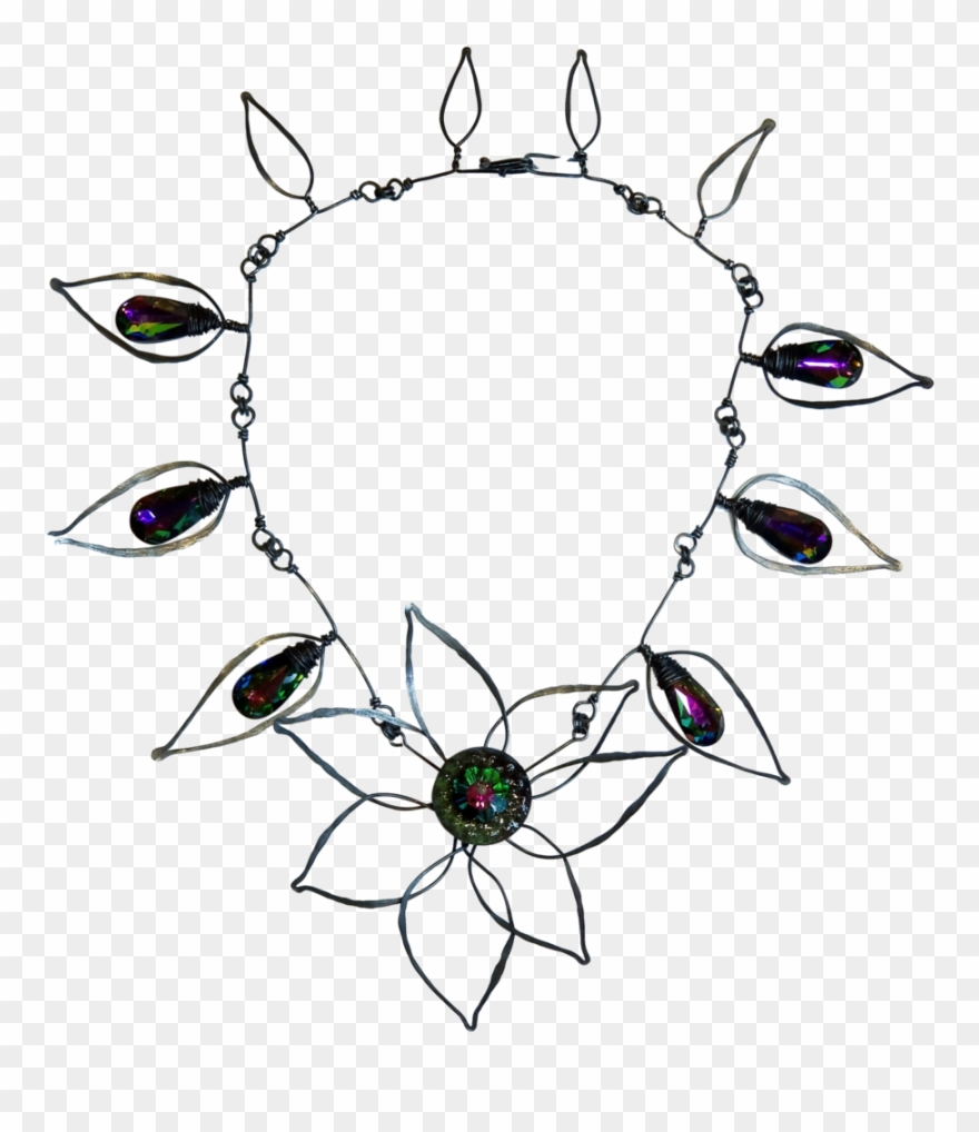 Melodie Owens Purple Gemstone Necklace - Circle Clipart
