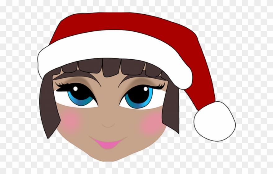 Santa Hat Clipart Anime Boy - Cold Smiley Face - Png Download