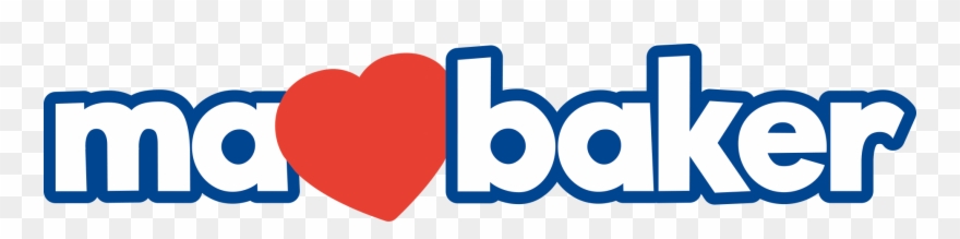 Ma Baker Flapjacks Simple Logo With Red Heart Clipart