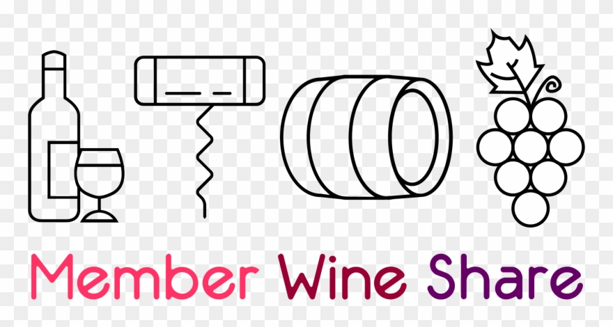 Members Fall Equinox Wine Share - Line Art Clipart