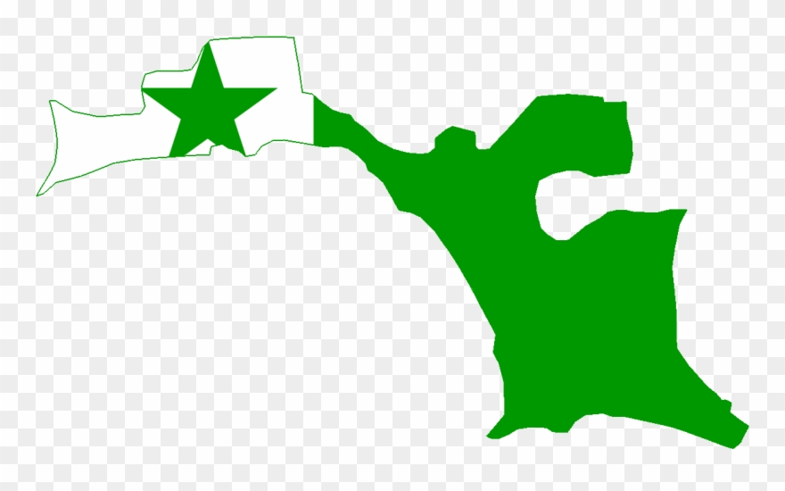 Esperanto Flag Map - World Map In Esperanto Clipart