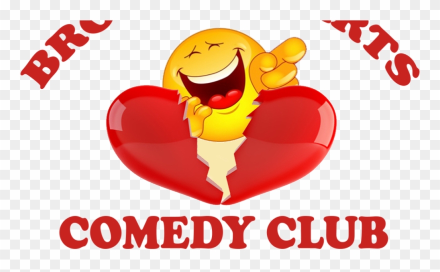 Broken Heart Comedy Club Logo Bat 2 - Love Clipart