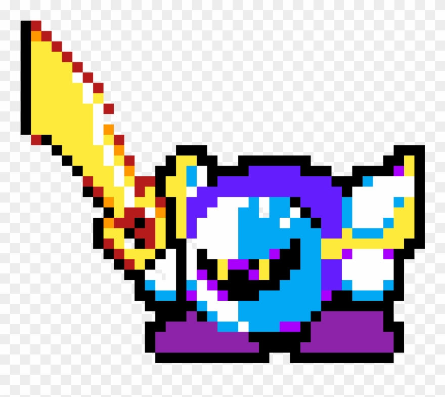 Meta Knight Pixel Art Minecraft , Png Download - Meta Knight Pixel Art Clipart