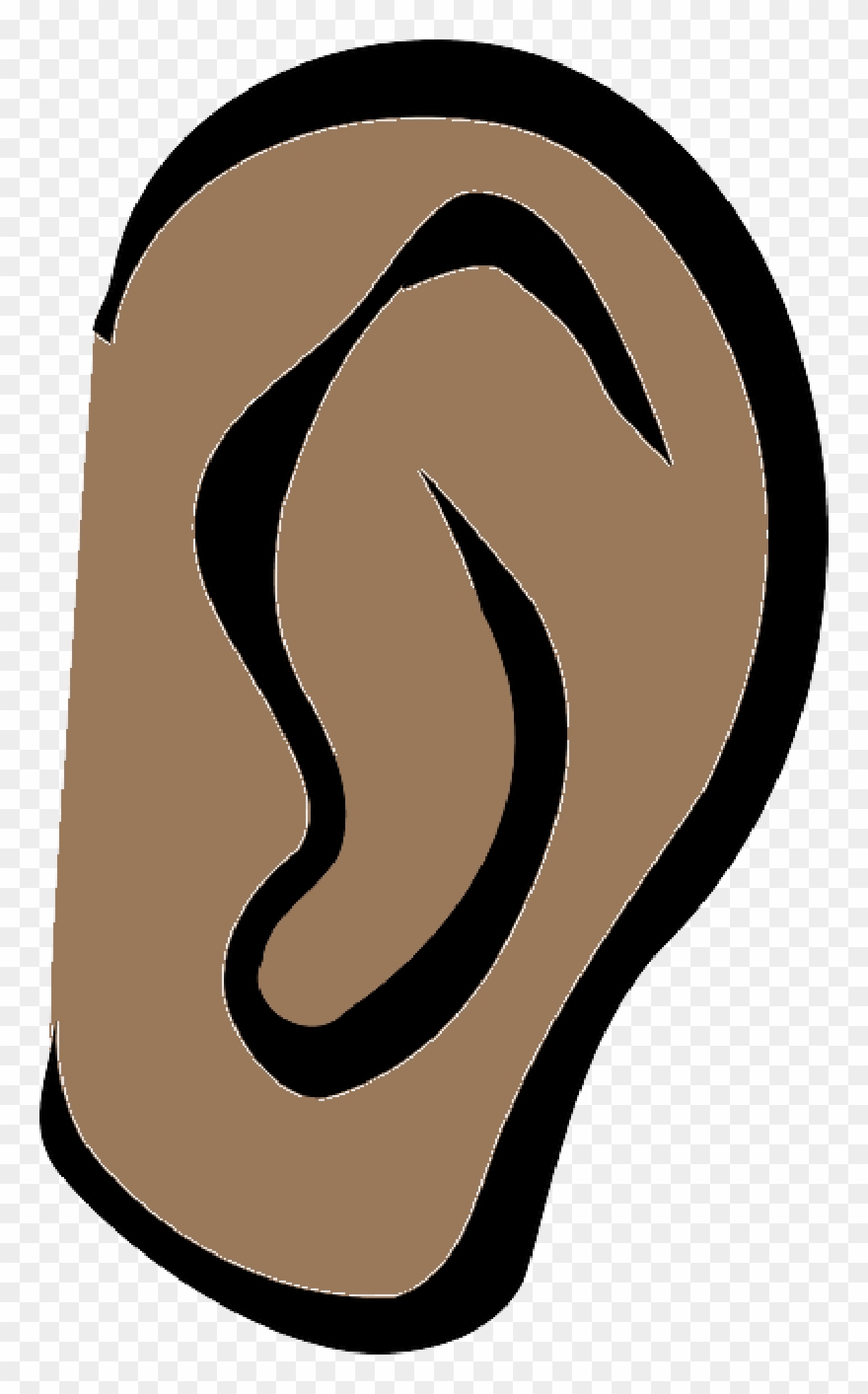 Cartoon Pointing To Eyes - Ear Clipart Transparent Background - Png Download