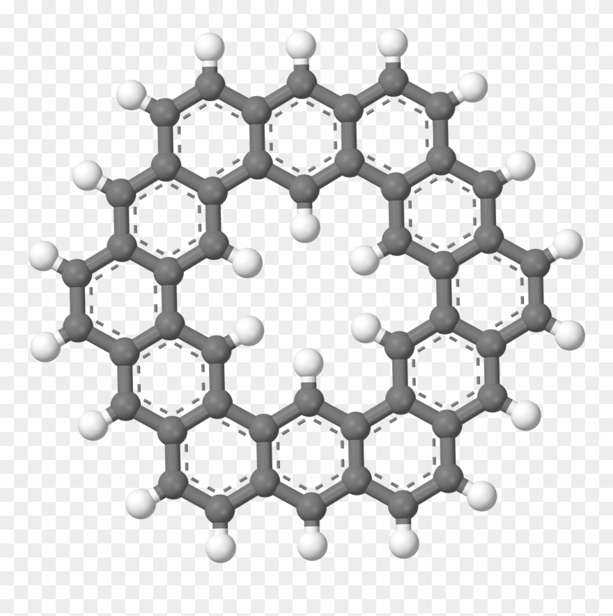 Kekulene 3d Balls - 3d Benzene Clipart