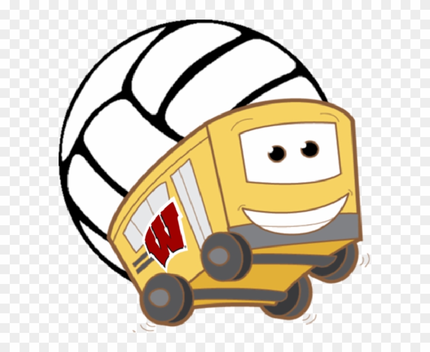 Badger Vb Fan Bus - Volleyball Clipart Transparent Background - Png Download