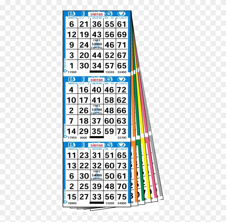 3 On 6 Up Bingo Paper - Bingo Sheets Clipart