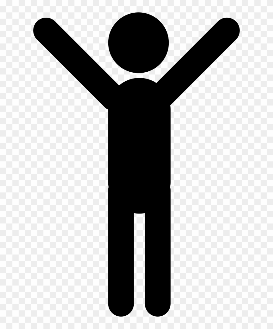 Png File Svg - Man Standing With Arms Up Icon Clipart