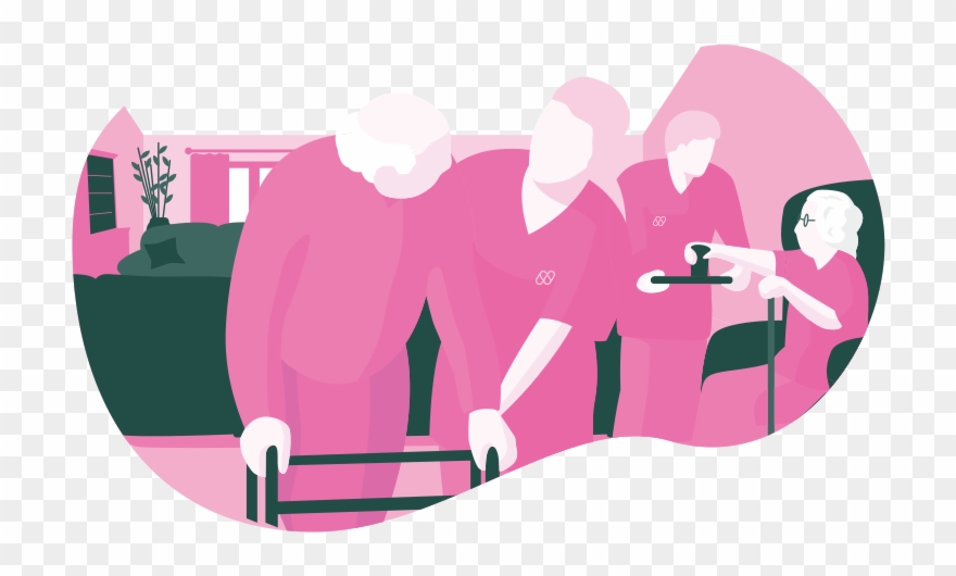 Committed Carers Offering A Purposeful Service - Illustration Clipart