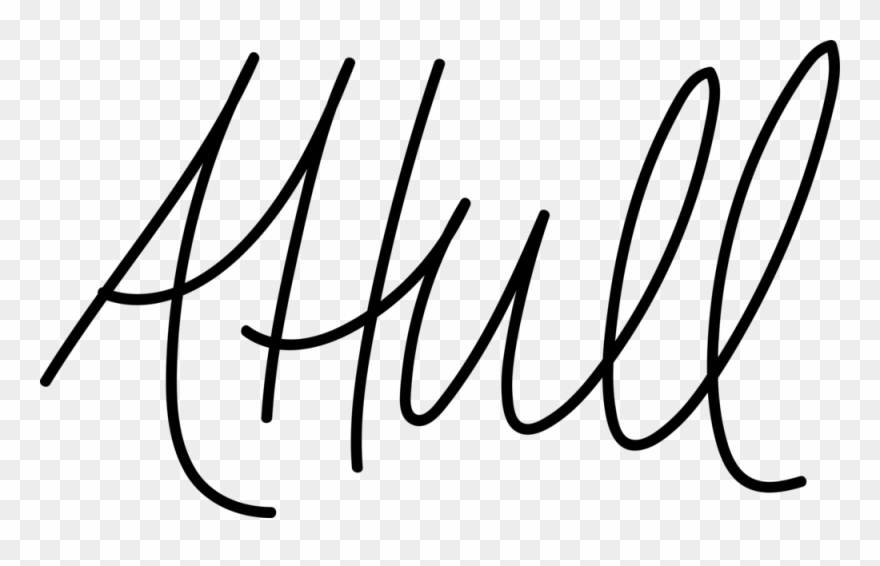 Ahull Signature Blacktransparent - Line Art Clipart