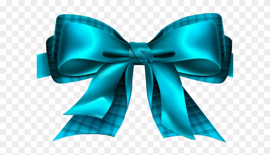 Christmas Ribbon Clipart Blue - Christmas Blue Bow Png Transparent Png
