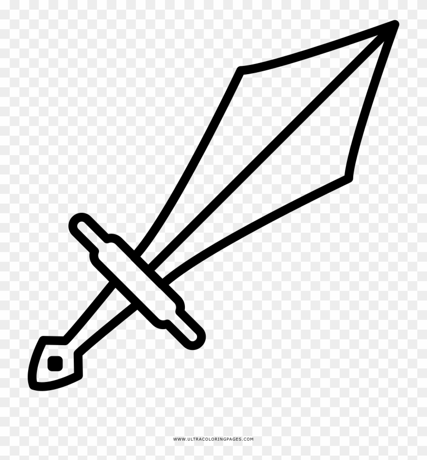 Sword Coloring Page - Figura De Espada Para Colorir Clipart